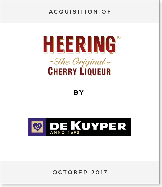 TombstoneV2 Acquisition of Peter F. Heering AB by De Kuyper Royal Distillers