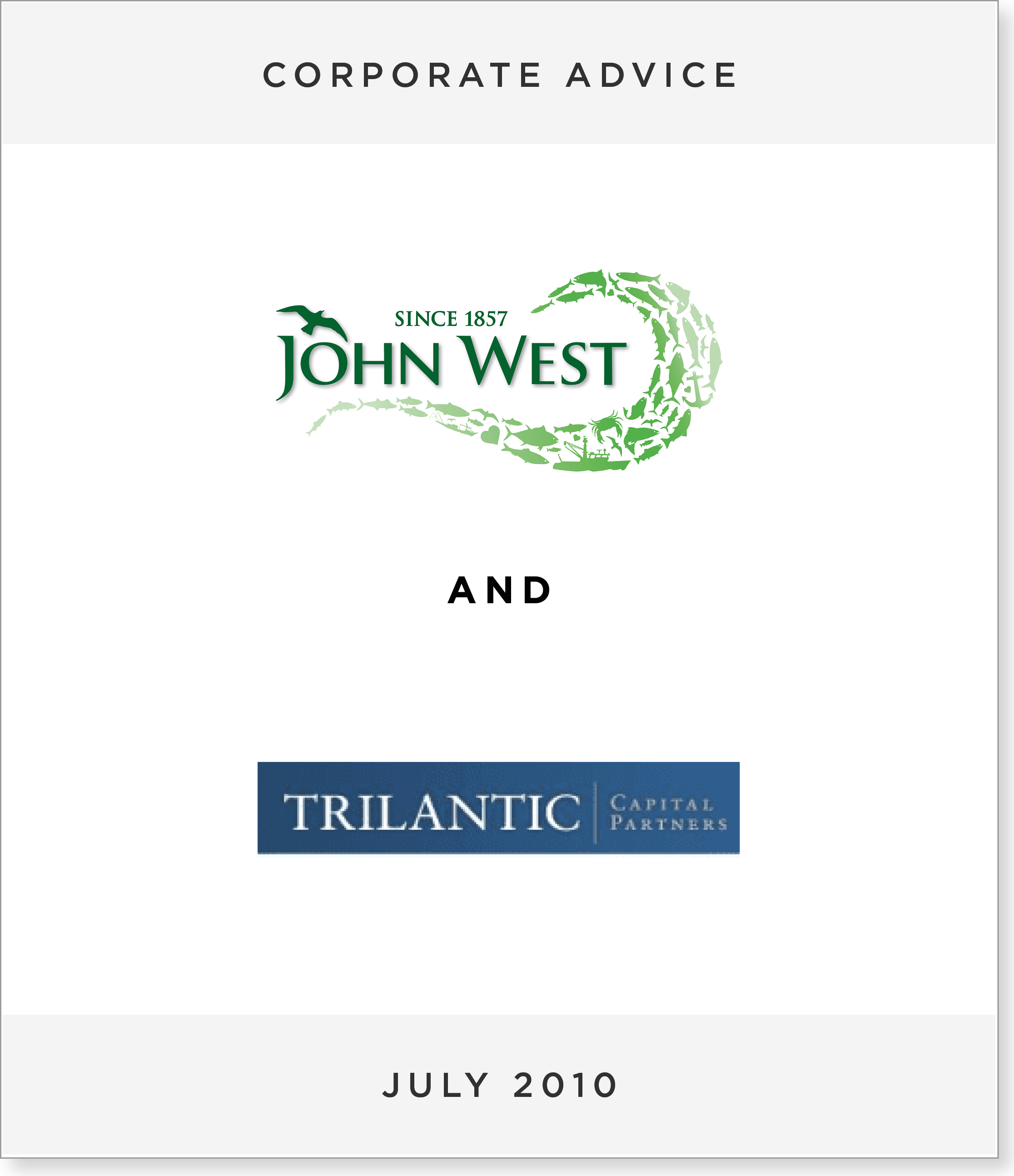 Tombstone-Designnew91 Disposal of MW Brands to Trilantic Capital Partners