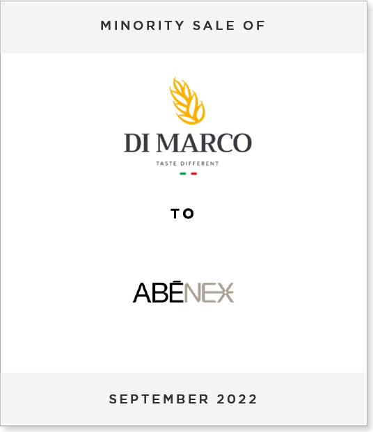 DiMarco_Abenex Minority sale of DiMarco to Abénex